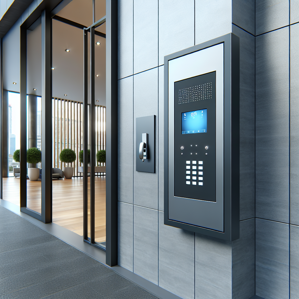 Modern commercial door entry intercom panel